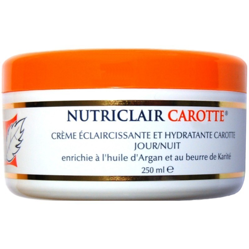 Crème éclaircissante et hydratante carotte 250 ML NUTRICLAIR