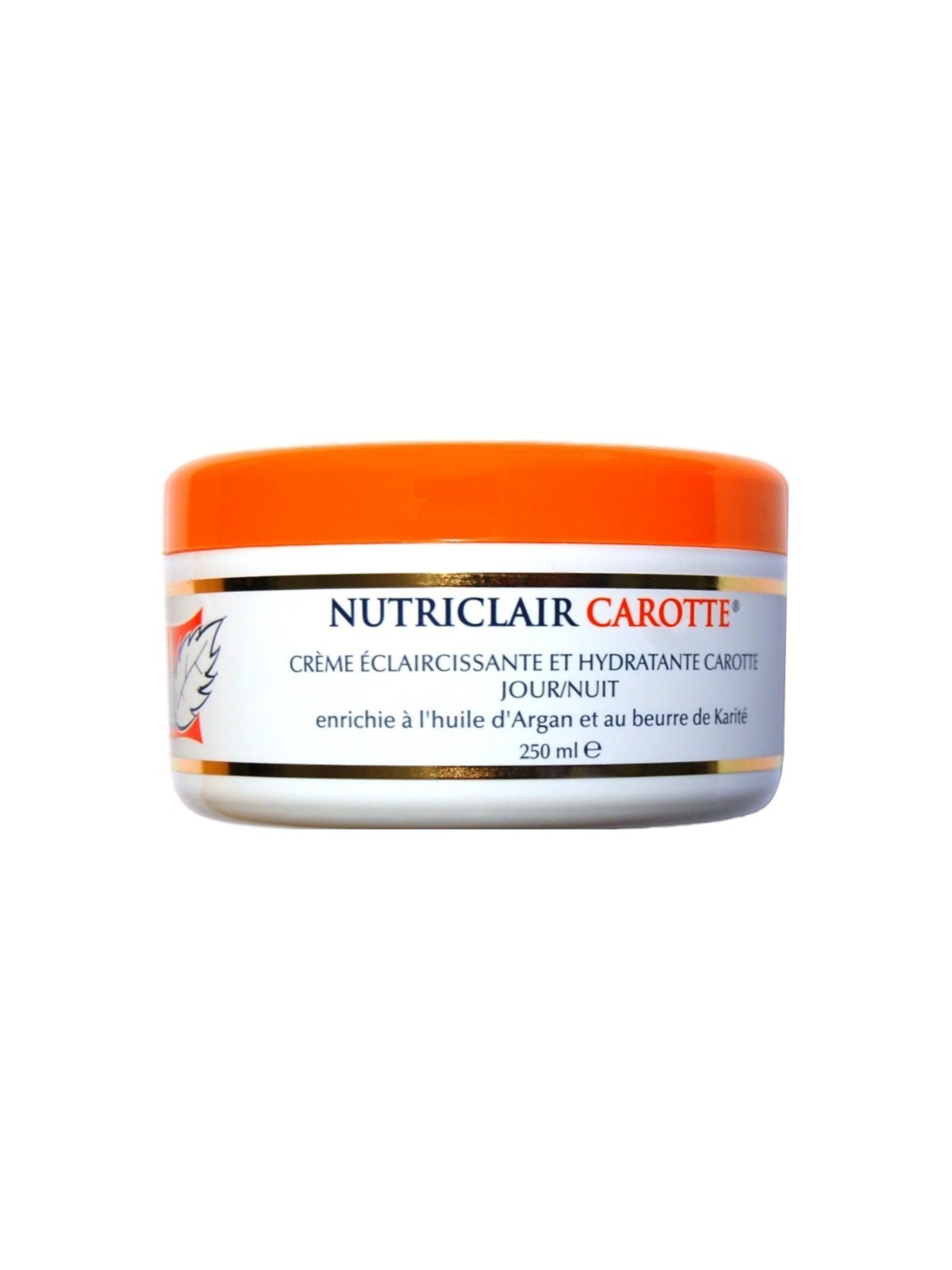Crème éclaircissante et hydratante carotte 250 ML NUTRICLAIR