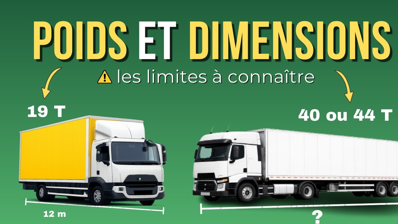 Poids et dimensions à maîtriser pour l’examen Capacité de transport +3,5T