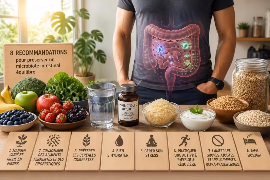 découvrez les 8 recommandations médicales essentielles pour maintenir un microbiote intestinal équilibré et favoriser une meilleure santé digestive.
